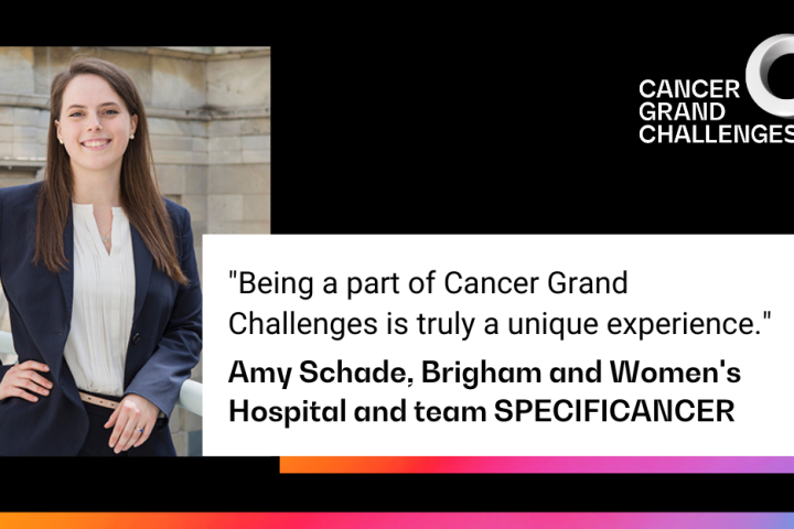 Amy Schade, Brigham and Women's Hospital and team SPECIFICANCER: "Being a part of Cancer Grand  Challenges is truly a unique experience."