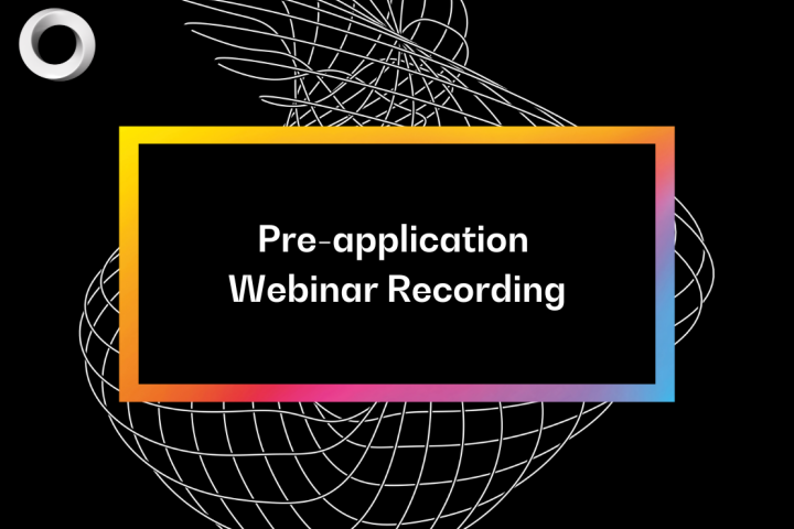 Text that says pre application webinar recording